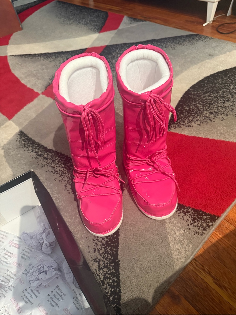 Women’s Hot Pink Moon Winter Lace-Up Boots